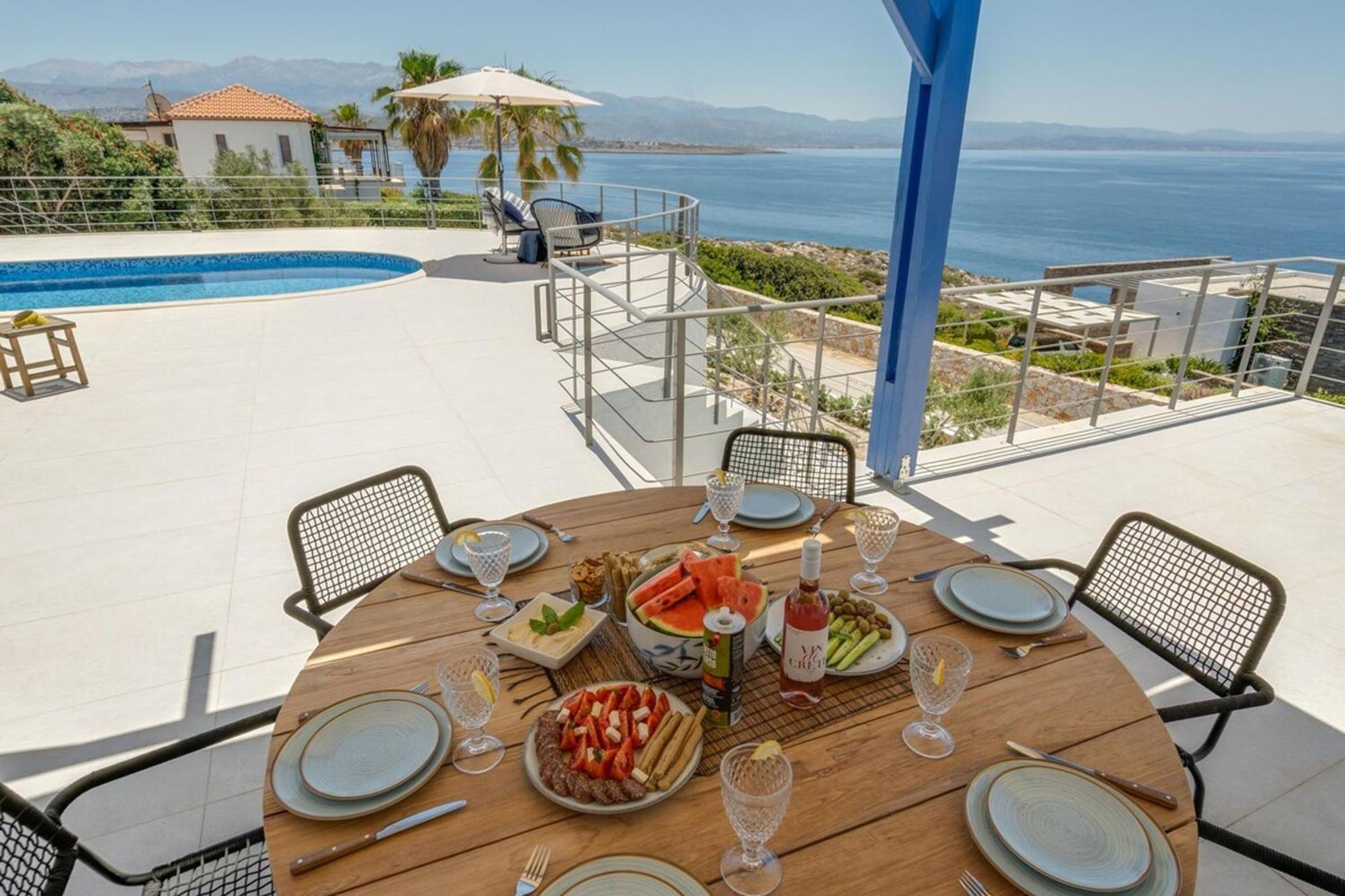 Villa Hemera Ocean View Private Heated Pool Chorafakia Екстериор снимка