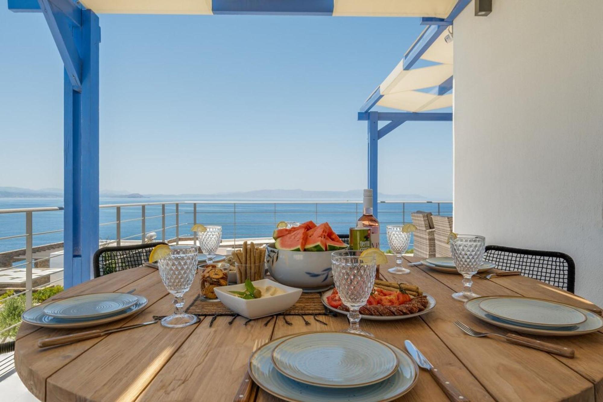 Villa Hemera Ocean View Private Heated Pool Chorafakia Екстериор снимка