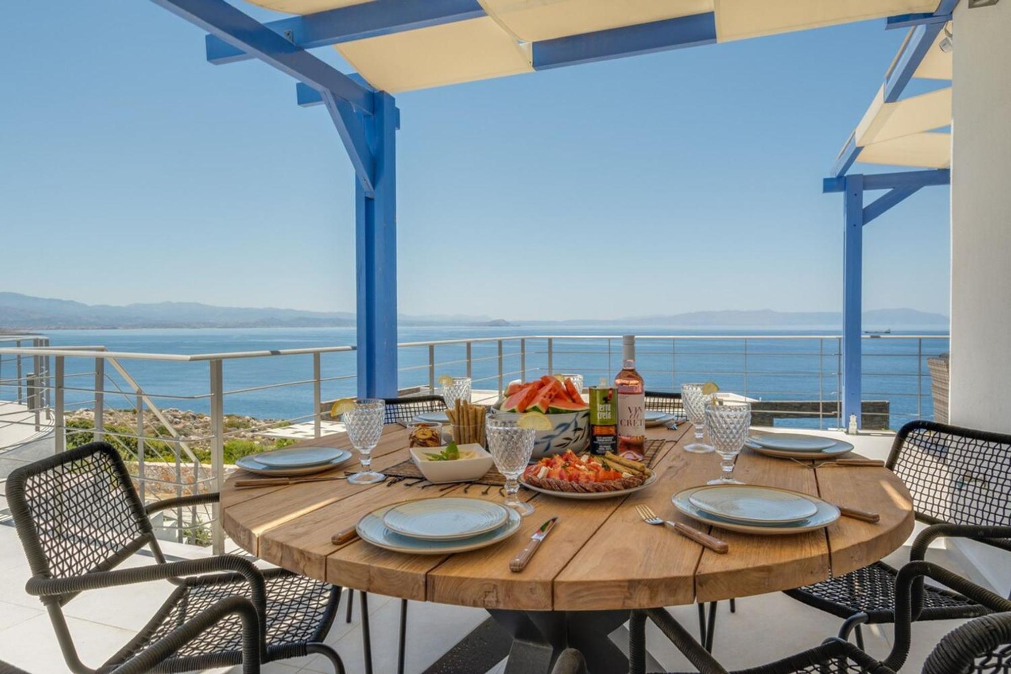 Villa Hemera Ocean View Private Heated Pool Chorafakia Екстериор снимка