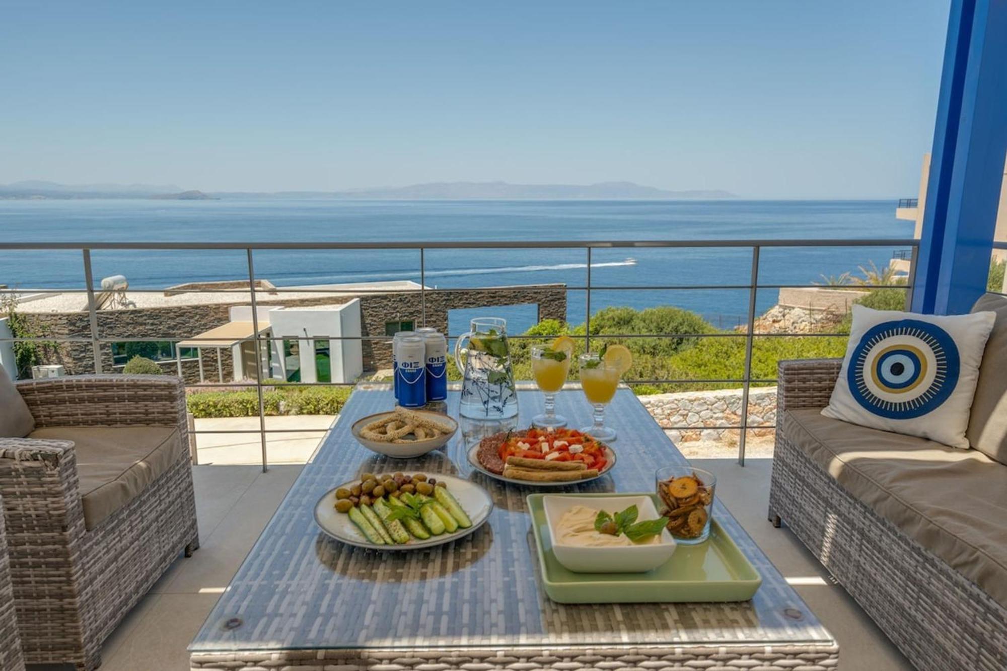 Villa Hemera Ocean View Private Heated Pool Chorafakia Екстериор снимка
