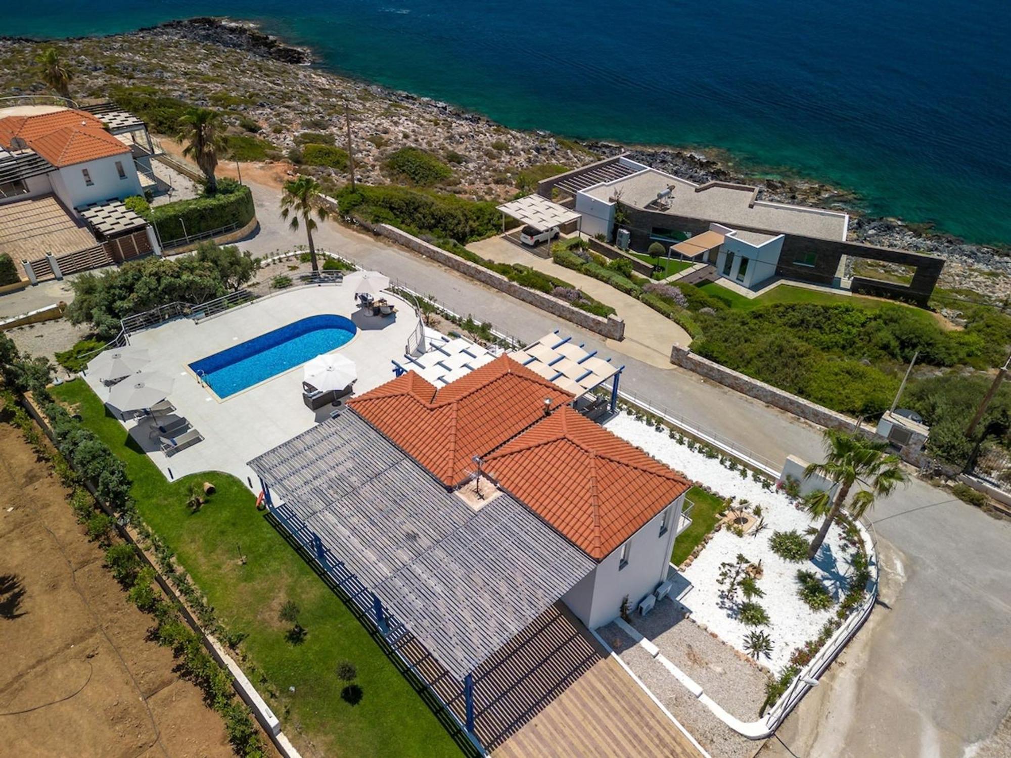 Villa Hemera Ocean View Private Heated Pool Chorafakia Екстериор снимка