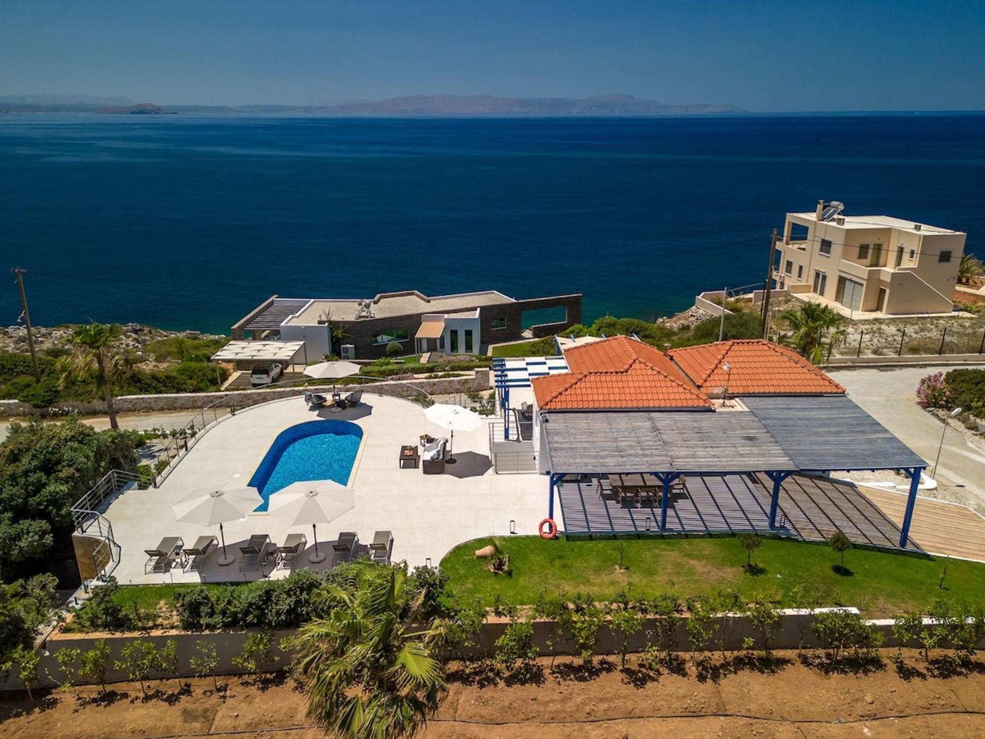 Villa Hemera Ocean View Private Heated Pool Chorafakia Екстериор снимка