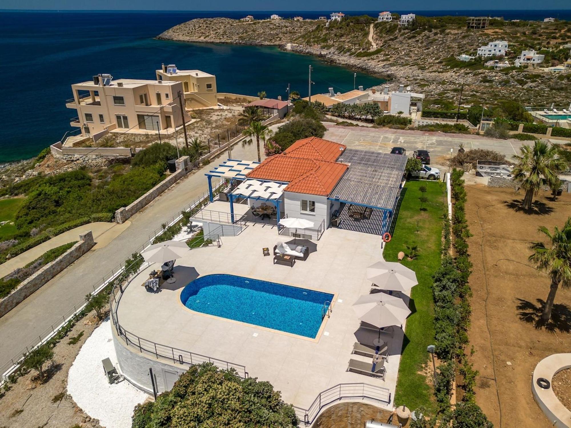 Villa Hemera Ocean View Private Heated Pool Chorafakia Екстериор снимка